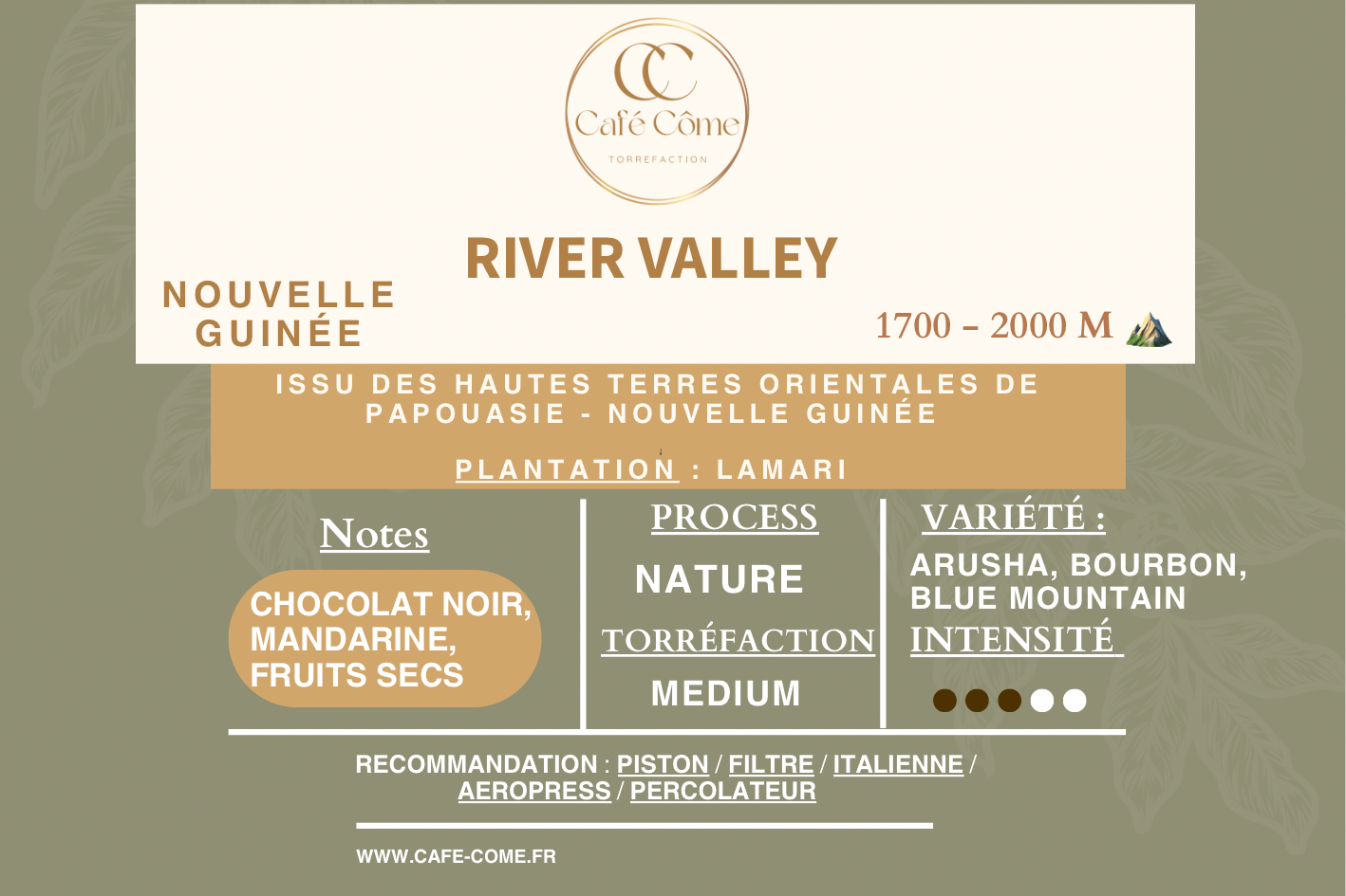 RIVER VALLEY-NOUVELLE GUINEE from Café côme