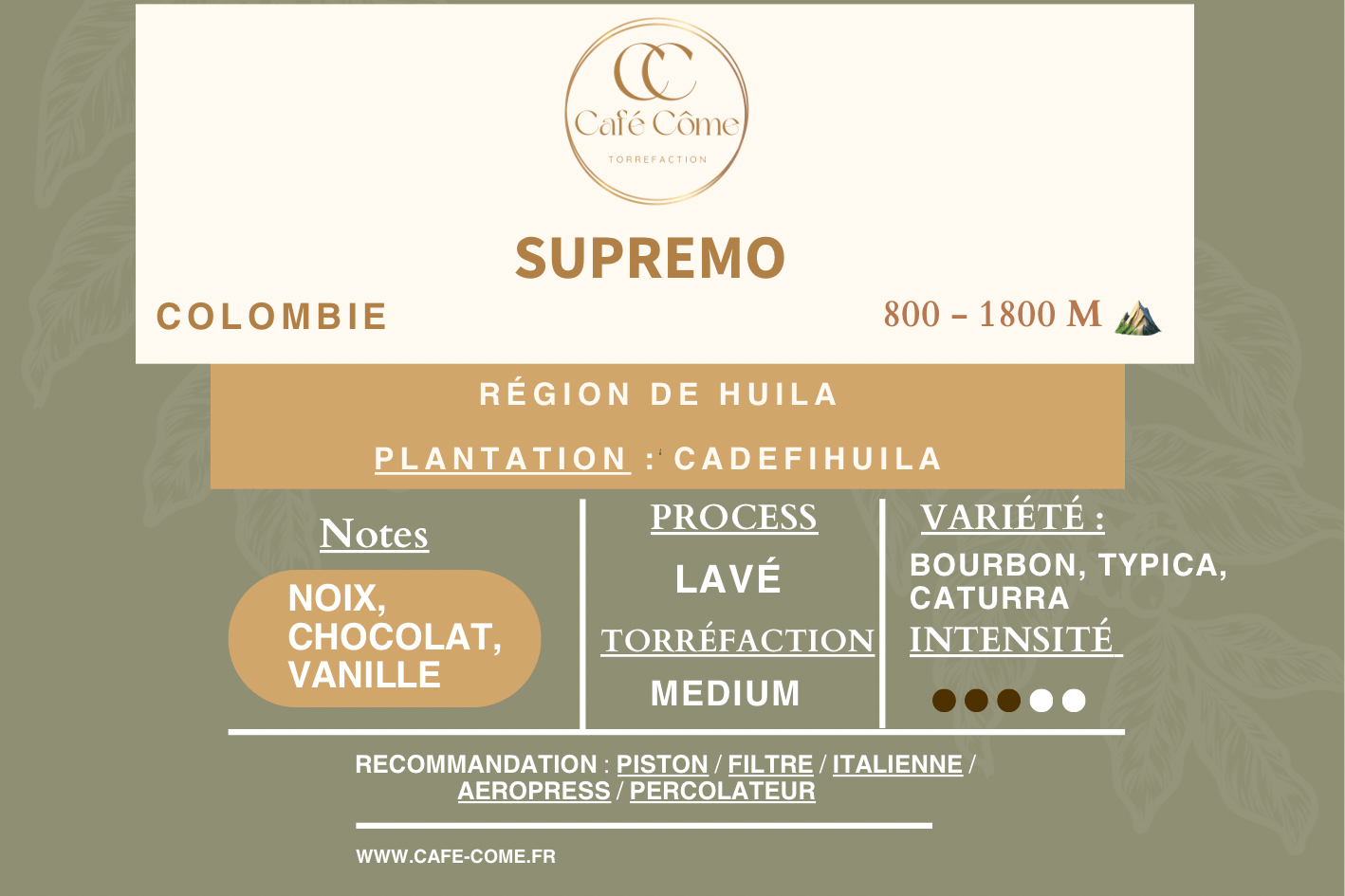 SUPREMO-COLOMBIE from Café côme